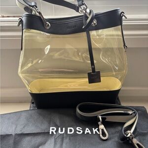 RUDSAK Black and Clear Tote